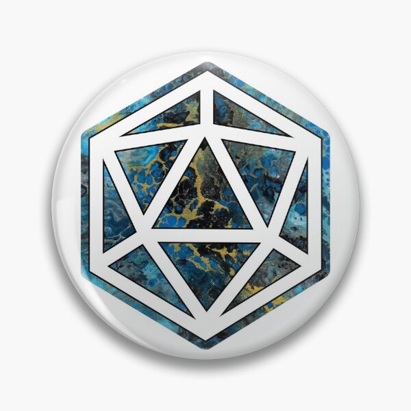 Item preview, Critical Splash D20 - Acrylic Pour designed and sold by HandmadeHill.