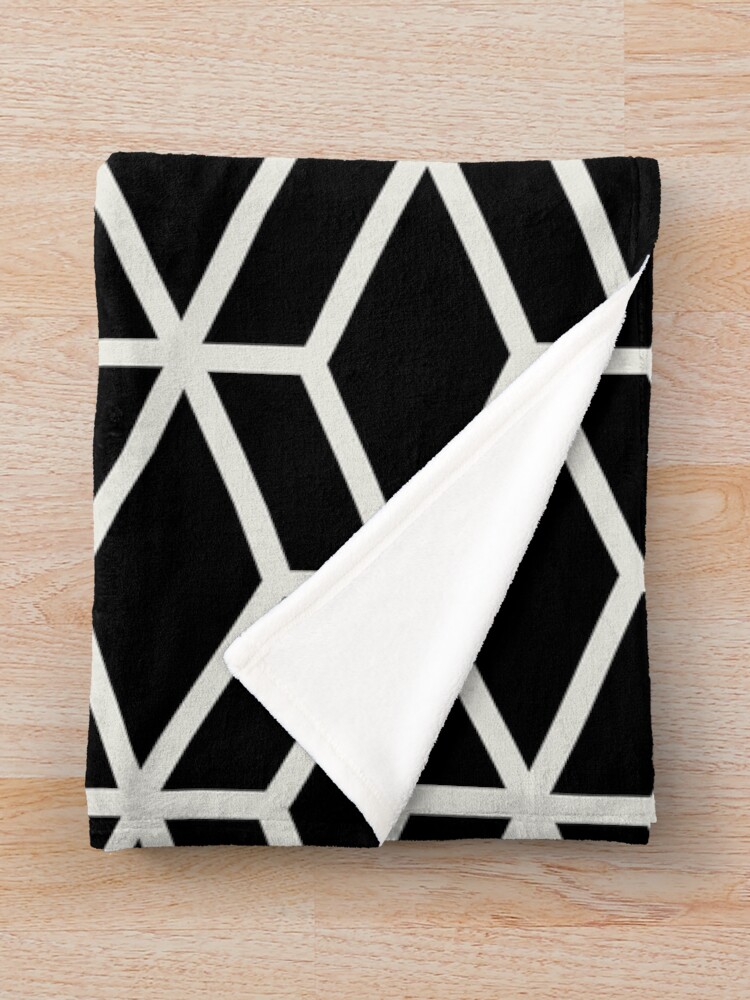 Imagen 3 de 6, Manta con la obra Black and Chiffon Tessellation Line Pattern 8 Pairs DE 2022 Trending Color Almond Milk DEHW01, diseñada y vendida por ColorOfTheYears.