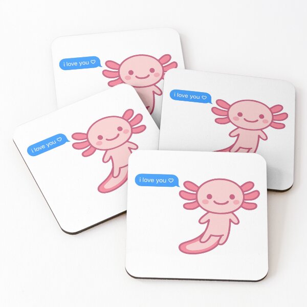 Item preview, i love you  - Axolotl funny memes - Pink chibi kawai Axolotl designed and sold by Zeeprint ★★★★★.