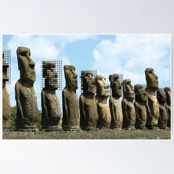 Item preview, Easter Island Pixels designed and sold by BullishGraphics.