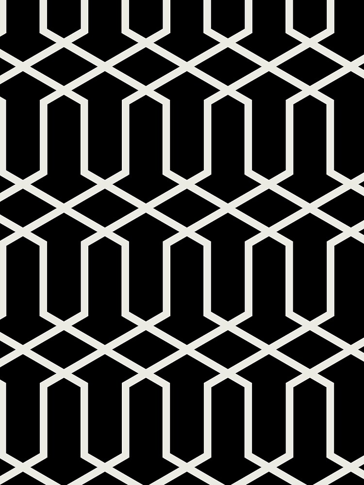 Aperçu 5 sur 5. Robe trapèze avec l'œuvre Black and Chiffon Tessellation Line Pattern 10 Pairs DE 2022 Trending Color Almond Milk DEHW01 créée et vendue par ColorOfTheYears.
