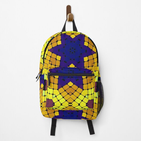 Item preview, Geometric Kaleidoscope Flower Purple and Yellow designed and sold by WormholeOrbital.
