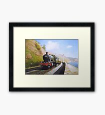 On the sea wall at Dawlish Framed Print