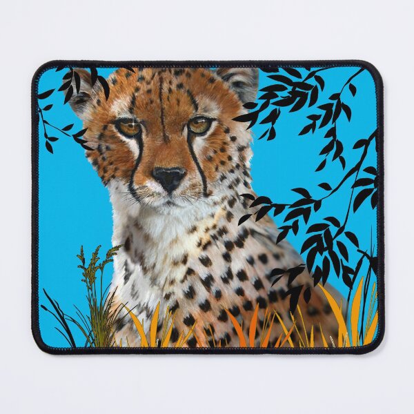 Artikelvorschau, Schöner Gepard | Blau | Grünes und oranges Laub | Urwald entworfen und verkauft von BoastInArt.