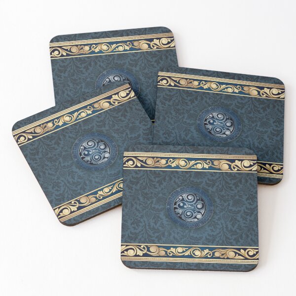 Item preview, Beautiful patterns for pillows, Pouche, bedding and blankets, blue, dark, 7 designed and sold by Anaconda23.