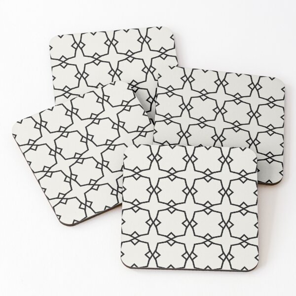 Item preview, Black and Chiffon Tessellation Line Pattern 30 Pairs DE 2022 Trending Color Almond Milk DEHW01 designed and sold by ColorOfTheYears.