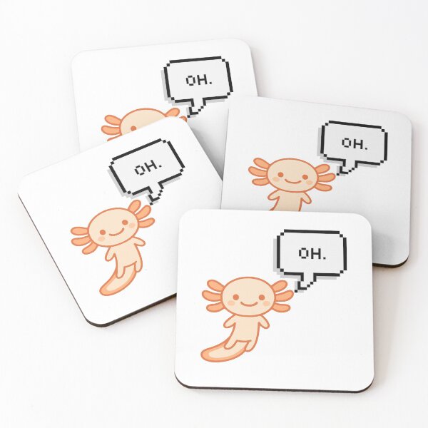 Item preview,  oh meme for an Axolotl - golden yellow chibi kawai Axolotl designed and sold by Zeeprint ★★★★★.