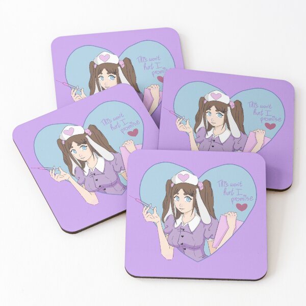 Item preview, ouch purple nurse bunny girl - menhera girl  designed and sold by -justb-.
