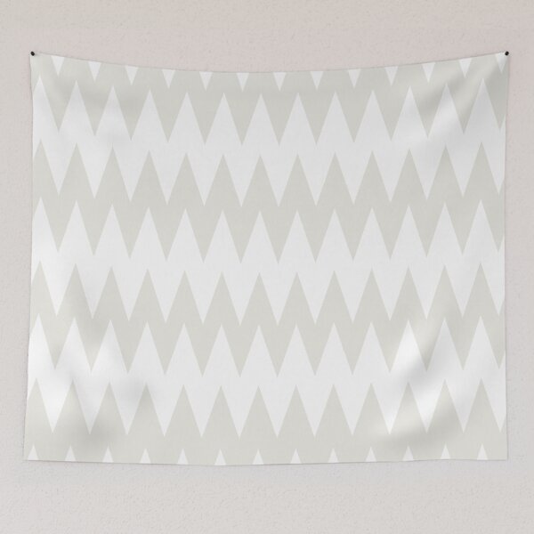 Item preview, Chiffon and White Zig Zag Pointed Stripe Pattern Pairs DE 2022 Trending Color Almond Milk DEHW01 designed and sold by ColorOfTheYears.