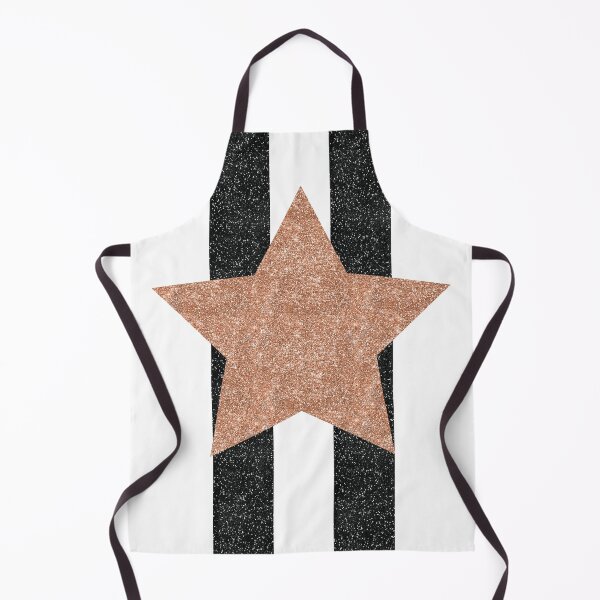 Item preview, black & white stripes with rosegold star designed and sold by dddesignsnj.
