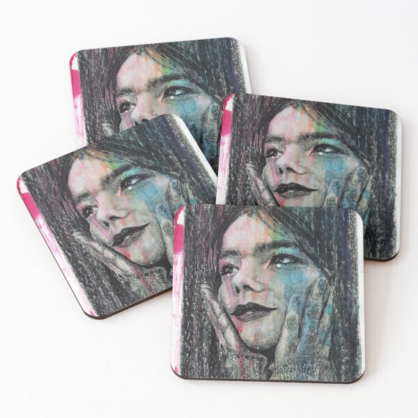 Item preview, Björk - Hand Drawn Oil and Ink Portrait designed and sold by HRHildebrand.