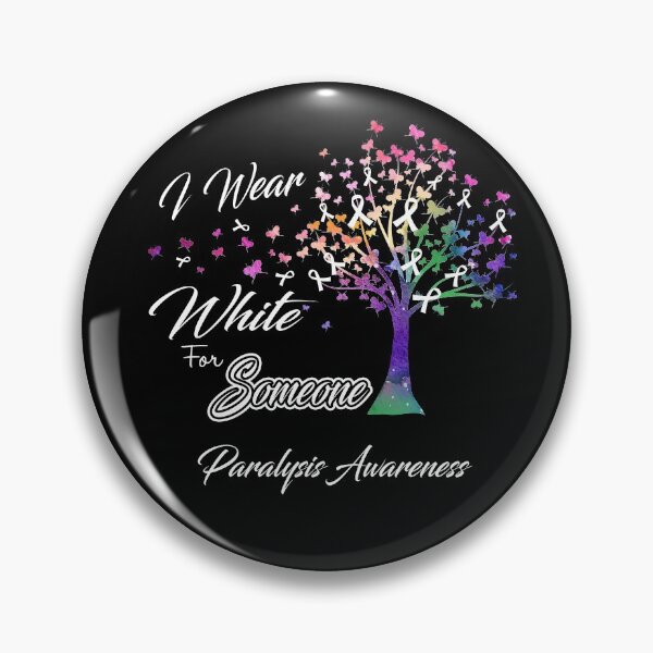 Item preview, Ribbon Tree I Wear White For Someone Paralysis Awareness designed and sold by Tadmab.
