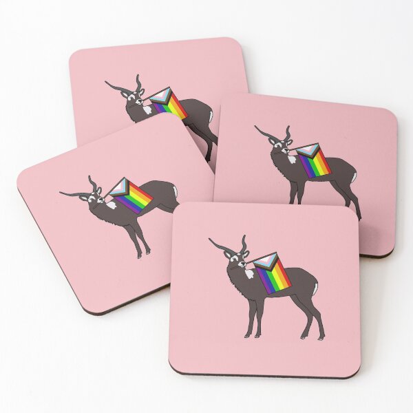 Item preview, Lechwe with Rainbow Pride Flag designed and sold by taylorrowan.