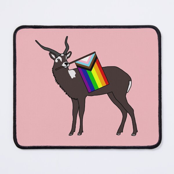 Item preview, Lechwe with Rainbow Pride Flag designed and sold by taylorrowan.