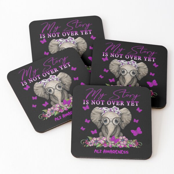 Item preview, Cute Elephant My Story Is Not Over Yet ALZ Awareness designed and sold by Adropine.