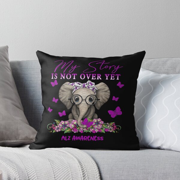 Item preview, Cute Elephant My Story Is Not Over Yet ALZ Awareness designed and sold by Adropine.