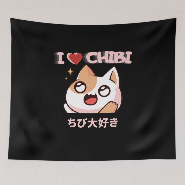 Artikelvorschau, Ich liebe Chibi, Chibi Calico Cat, Chibilover, Chibi süchtig entworfen und verkauft von allycat57.