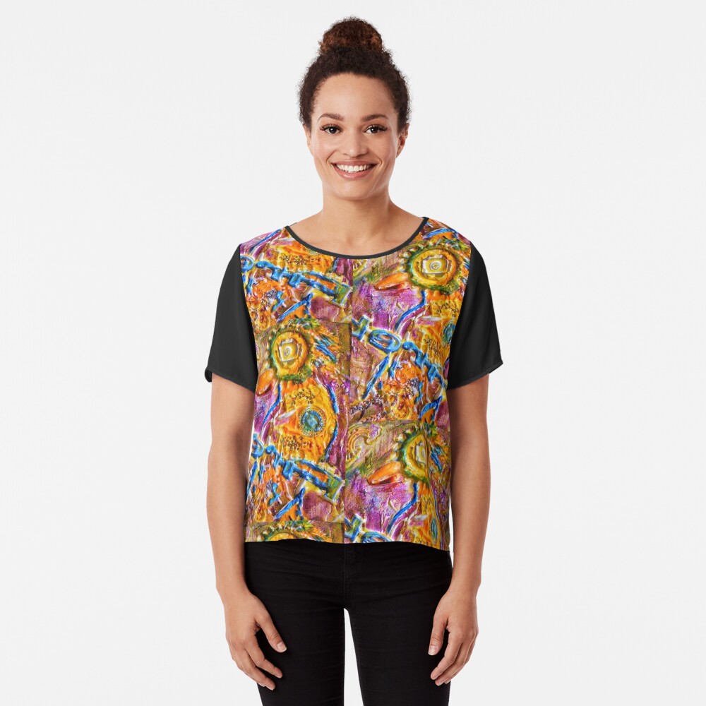 COLORFUL FANTASY BIRD Chiffon Top