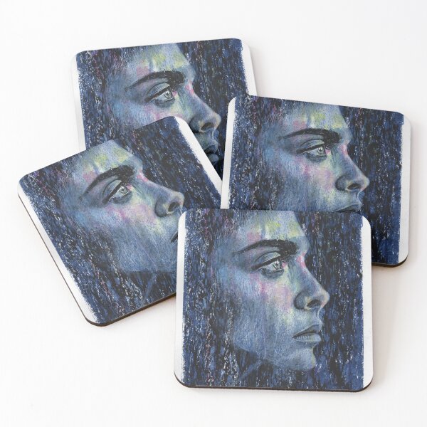 Item preview, Cara Delavingne - Hand Drawn Oil and Ink Portrait designed and sold by HRHildebrand.
