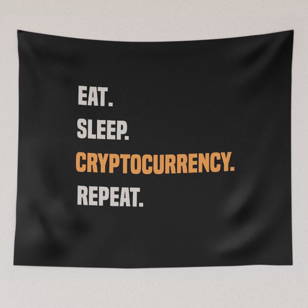 Item preview, Eat Sleep Cryptocurrency Repeat Gift designed and sold by RahmaniArt.