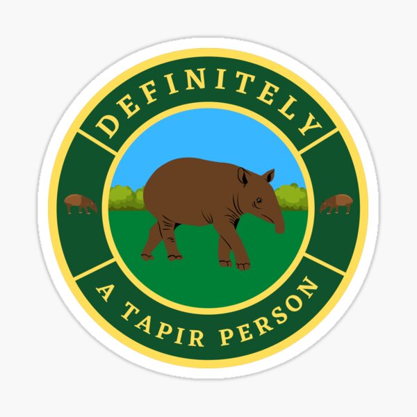 Vista previa del artículo con la obra «Definitivamente una persona tapir», diseñado y vendido por fev-rocks.