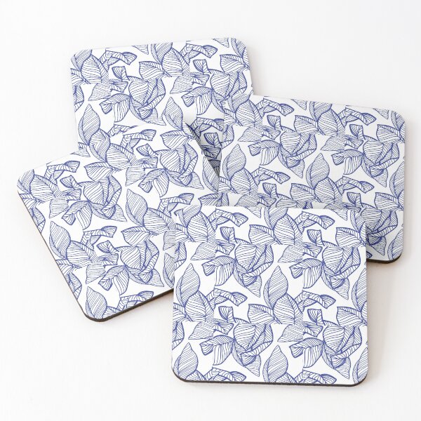 Item preview,  Blue leaves pattern designed and sold by Alafina2019.