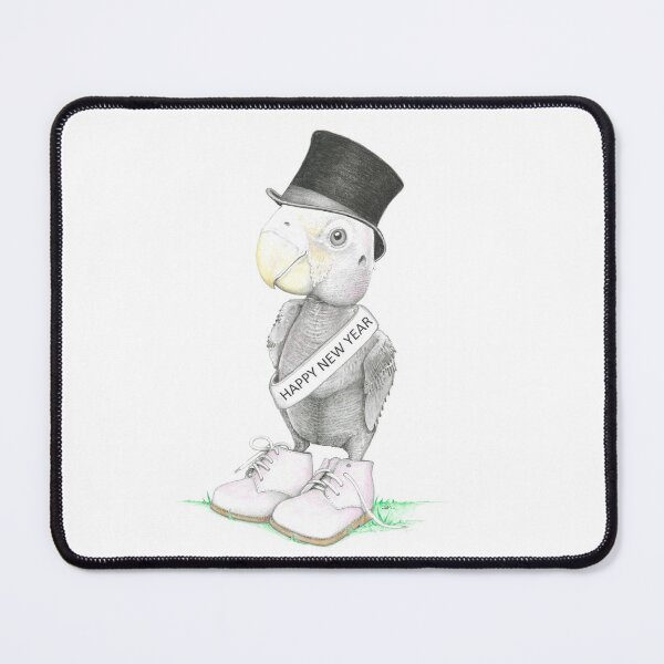 New Years Parrot Baby Mouse Pad