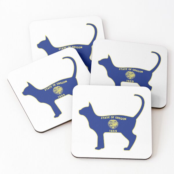 Item preview, State of Oregon Flag for Cat Lovers designed and sold by Gsallicat.