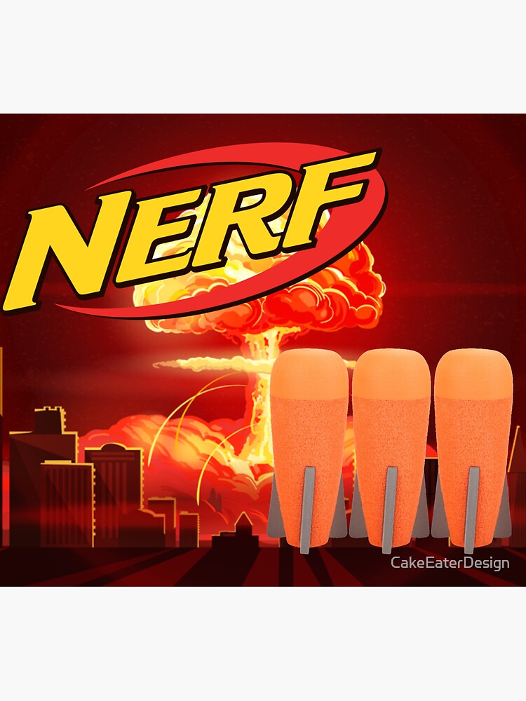 Nerf Rocket Sticker By Cakeeaterdesign Redbubble