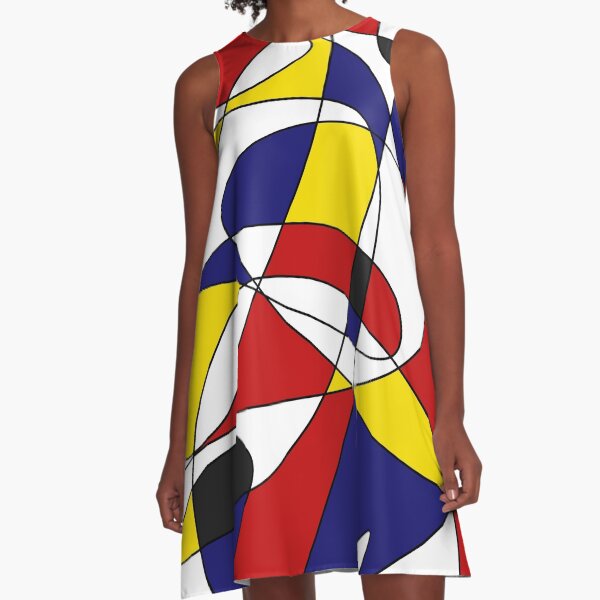 MONDRIAN AND GAUSS A-Line Dress