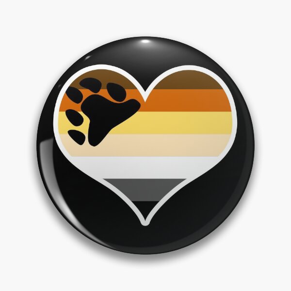 Item preview, Brotherhood of Bears Pride Flag Heart designed and sold by PKHalford.