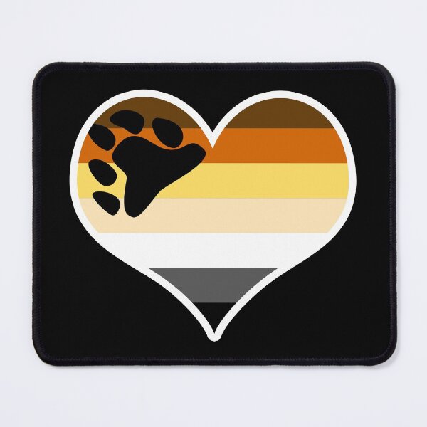 Item preview, Brotherhood of Bears Pride Flag Heart designed and sold by PKHalford.