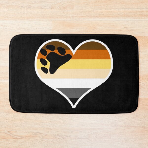 Item preview, Brotherhood of Bears Pride Flag Heart designed and sold by PKHalford.