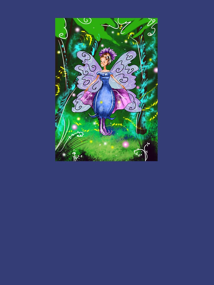 Thumbnail 3 of 3, Fitted V-Neck T-Shirt, Esme The Enchanted Forest Fairy™ designed and sold by TeelieTurner.