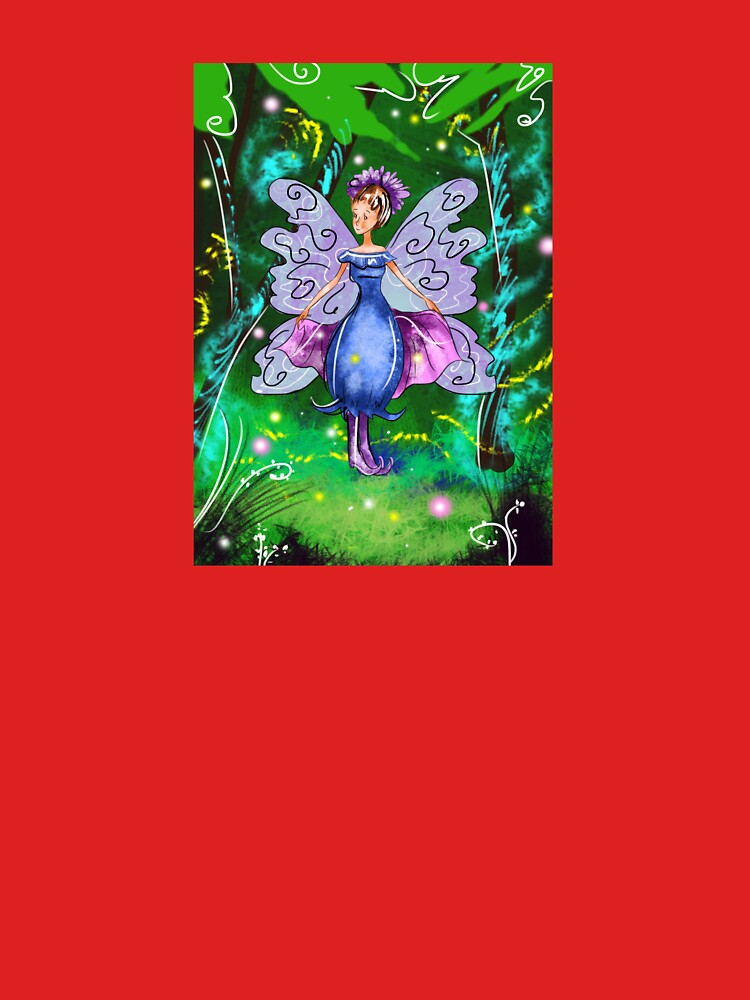 Thumbnail 3 of 3, Fitted V-Neck T-Shirt, Esme The Enchanted Forest Fairy™ designed and sold by TeelieTurner.