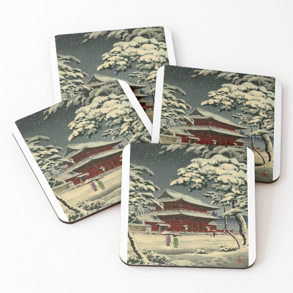 Item preview, Tsuchiya Koitsu Zojoji Temple in Snow Shiha Park, Tokyo 1933 designed and sold by Vitage-Art45.