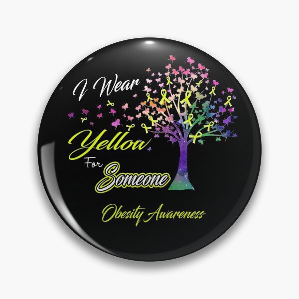 Item preview, Ribbon Tree I Wear Yellow For Someone Obesity Awareness designed and sold by Tadmab.