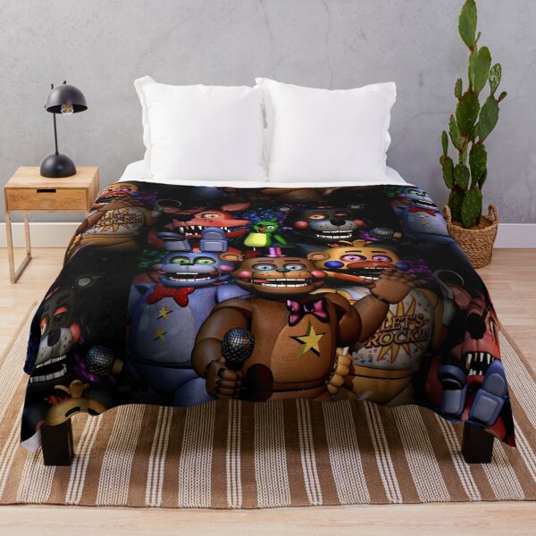 FNaF Bedding Set Quilt Set Nightmare Freddy Fazbear Bed Linen Black Be
