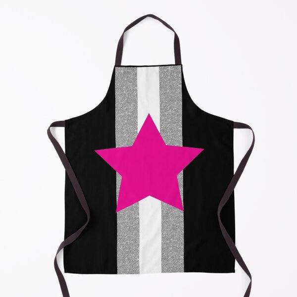 Item preview, silver & white stripe with hot pink star pouch designed and sold by dddesignsnj.