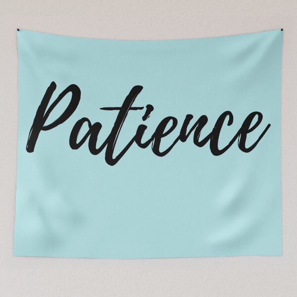 Item preview, Patience - Blue Background Powerful Affirmation designed and sold by ActionFocus.