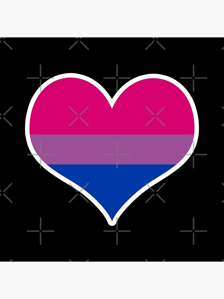 Bisexual Pride Flag Heart Poster For Sale By Pkhalford Redbubble