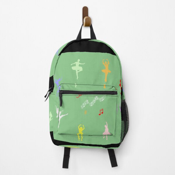 Item preview, ballet dancer figures in various colors on green background designed and sold by simonayoshida.