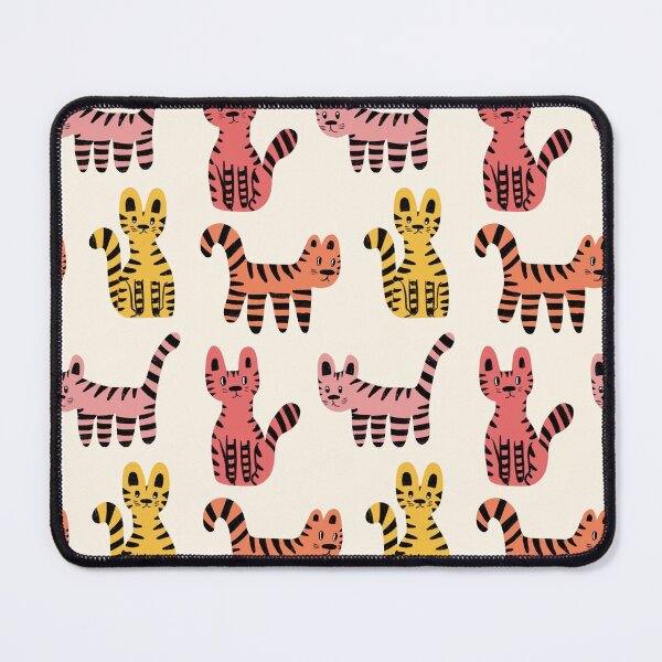 Item preview, Pink Orange Yellow Cat Pattern designed and sold by GillianMeilin.