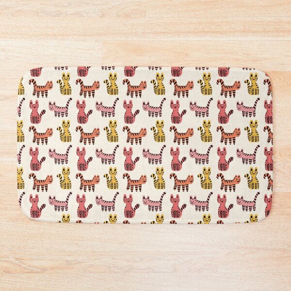 Item preview, Pink Orange Yellow Cat Pattern designed and sold by GillianMeilin.