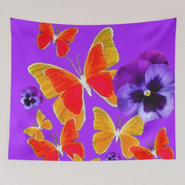 Item preview, PURPLE SPRING PANSIES  FANTASY BUTTERFLY DESIGNS designed and sold by sharlesart.