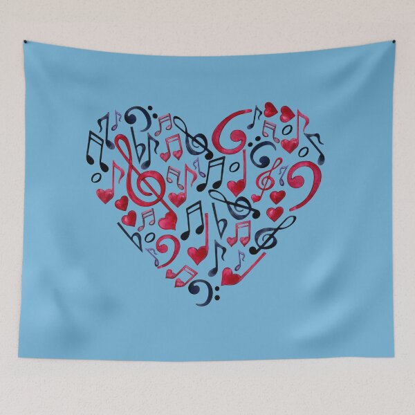 Item preview, Every Note Is A Beat Of My Heart - Musical Heart designed and sold by MugsAndDuds.