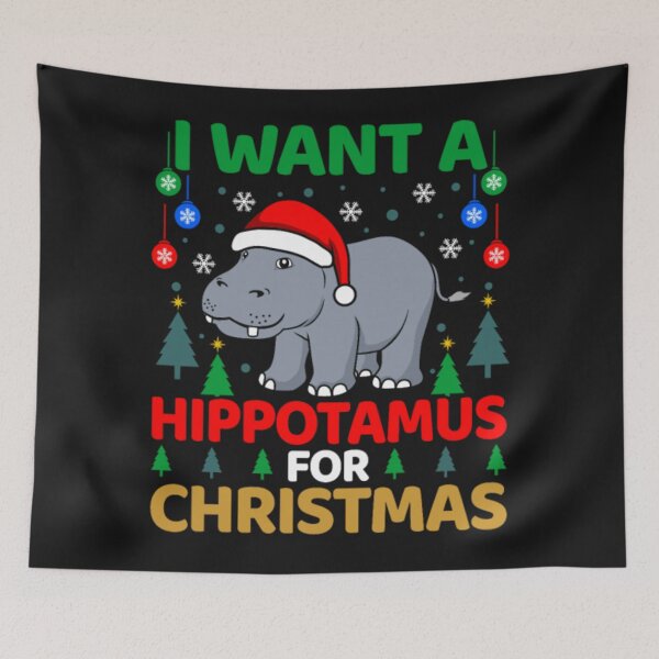 Item preview, Want hippo for christmas designed and sold by ClamenTaon.