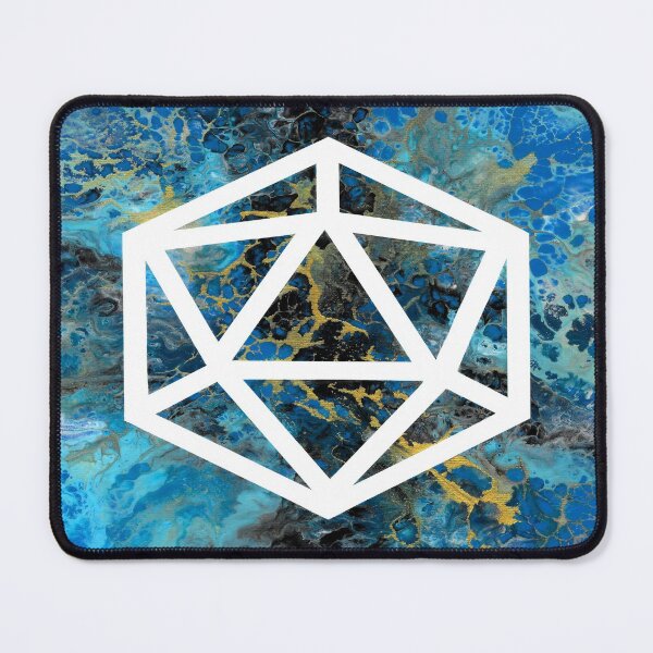 Item preview, Critical Splash D20 - Acrylic Pour designed and sold by HandmadeHill.