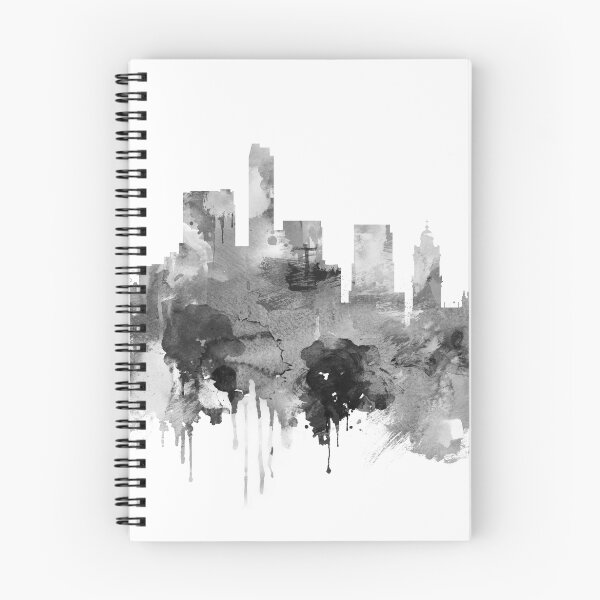 Item preview, Mexico black and white watercolor skyline designed and sold by DimDom.