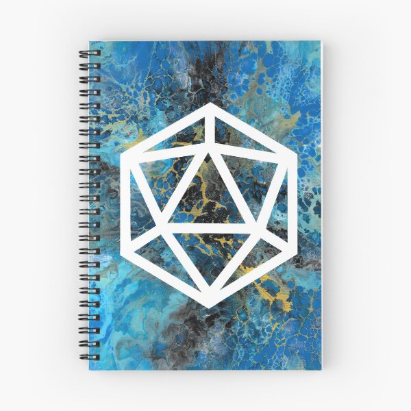 Item preview, Critical Splash D20 - Acrylic Pour designed and sold by HandmadeHill.